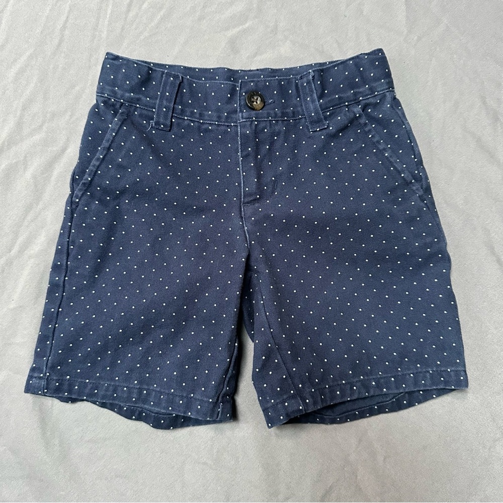Janie & Jack Navy Blue Polka Dot Shorts